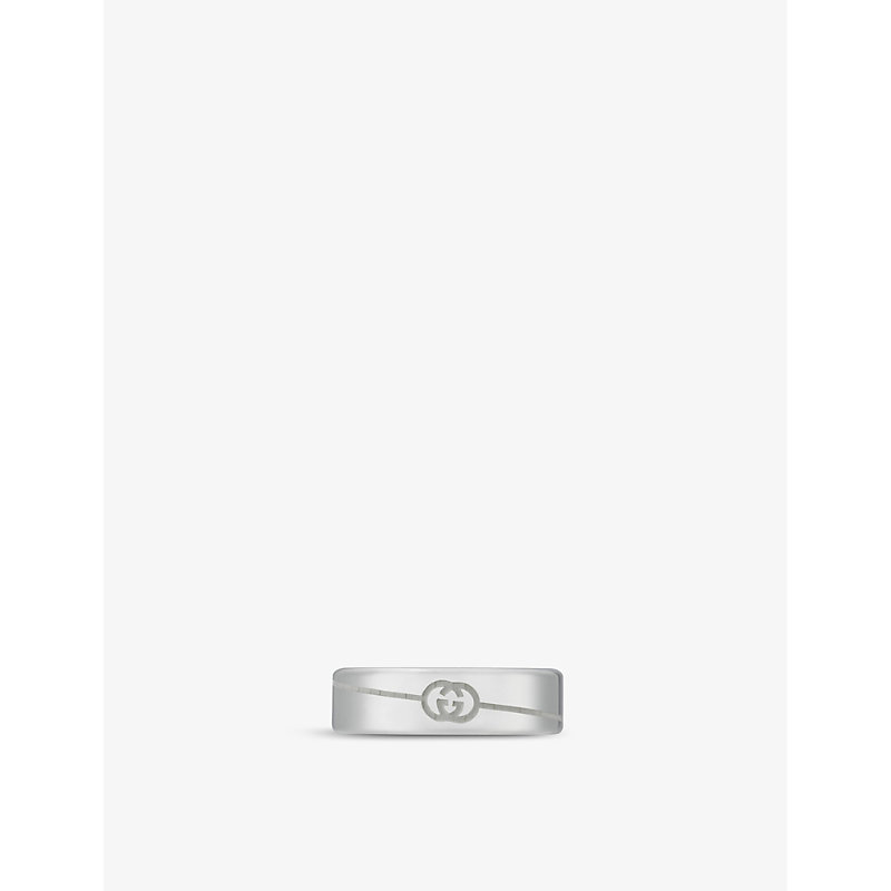 Shop Gucci Women's Silver Tag Sterling Silver Ring