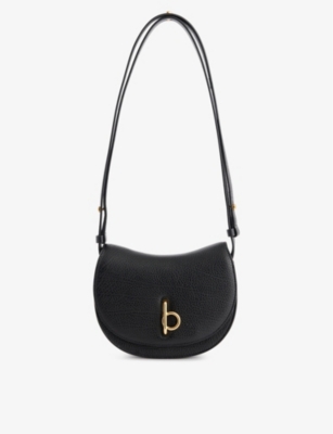 Shop Burberry Women's Black Rocking Horse Leather Shoulder Bag