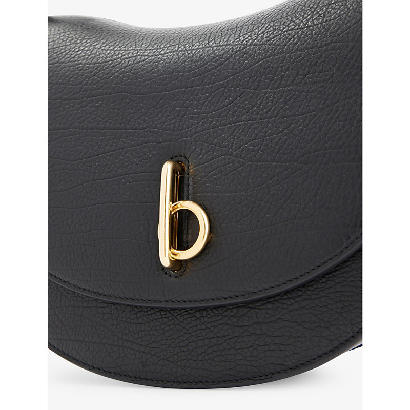 Shop Burberry Women's Black Rocking Horse Leather Shoulder Bag