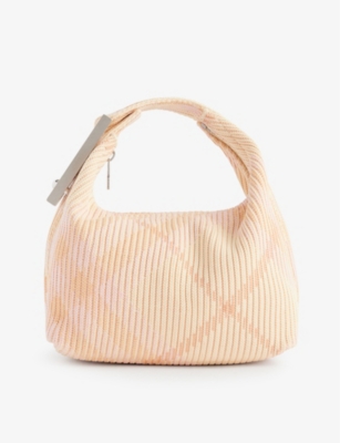 BURBERRY: Duffle knitted top-handle bag