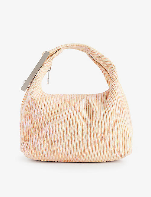 BURBERRY: Duffle knitted top-handle bag