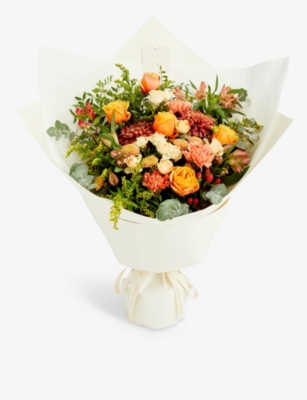 AOYAMA FLOWER MARKET: Apricot Garden medium floral and foliage bouquet