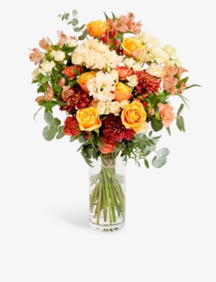 AOYAMA FLOWER MARKET: Apricot Garden large floral and foliage bouquet