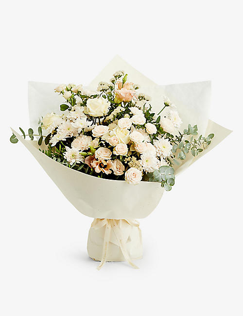 AOYAMA FLOWER MARKET: Blushing Beauty medium floral and foliage bouquet