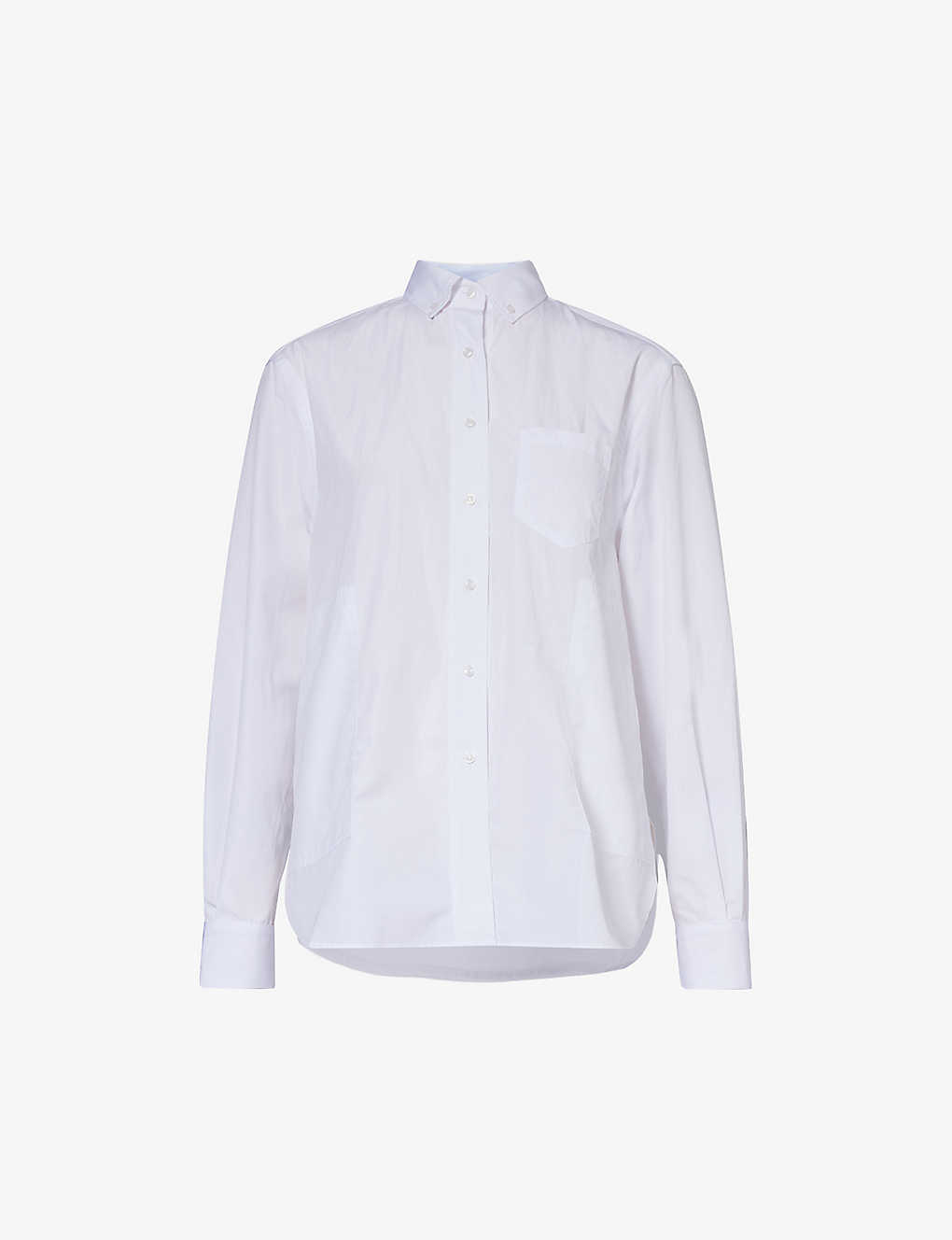 Shop Saks Potts Women's White William Regular-fit Cotton Shirt