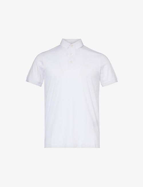 EMPORIO ARMANI: Logo-print short-sleeve jersey polo shirt