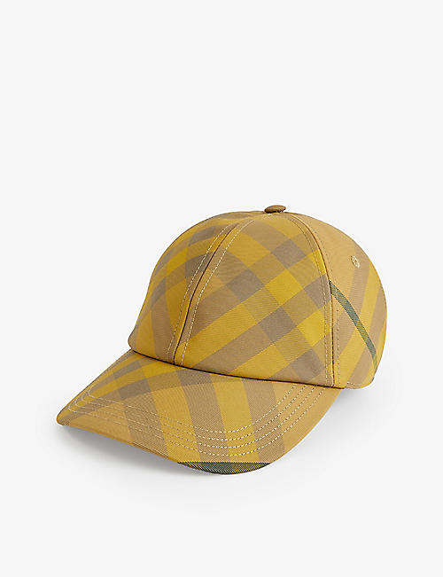 BURBERRY: Washed-check woven cap