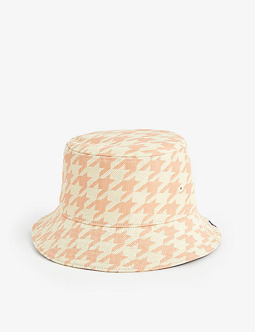 BURBERRY: Houndstooth-pattern woven bucket hat