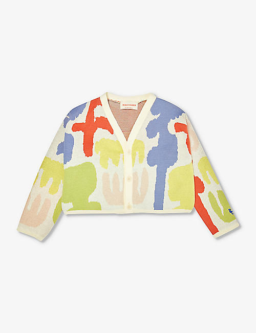 BOBO CHOSES: Carnival abstract-pattern cotton cardigan 4-13 years