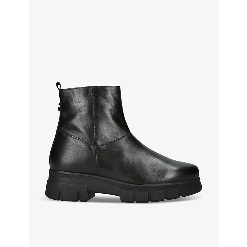 Shop Carvela Comfort Women's Black Run Chelsea Side-zip Leather Ankle Boots