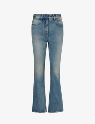 Givenchy Blue Chain Logo Jeans In Blue
