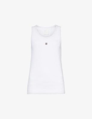 Givenchy 4g Embroidered Rib In White