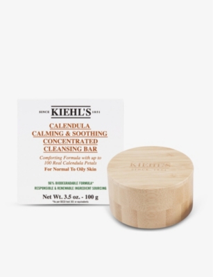 Shop Kiehl's Since 1851 Calendula Calming & Soothing Cleansing Bar And Dish 100g