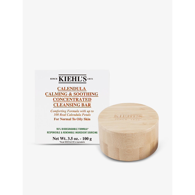Shop Kiehl's Since 1851 Calendula Calming & Soothing Cleansing Bar And Dish 100g