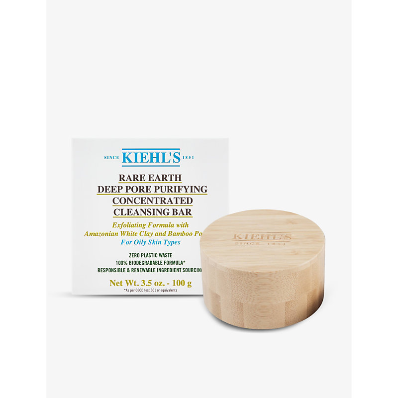 Shop Kiehl's Since 1851 Kiehl's Rare Earth Deep Pore Purifying Cleansing Bar And Dish 100g