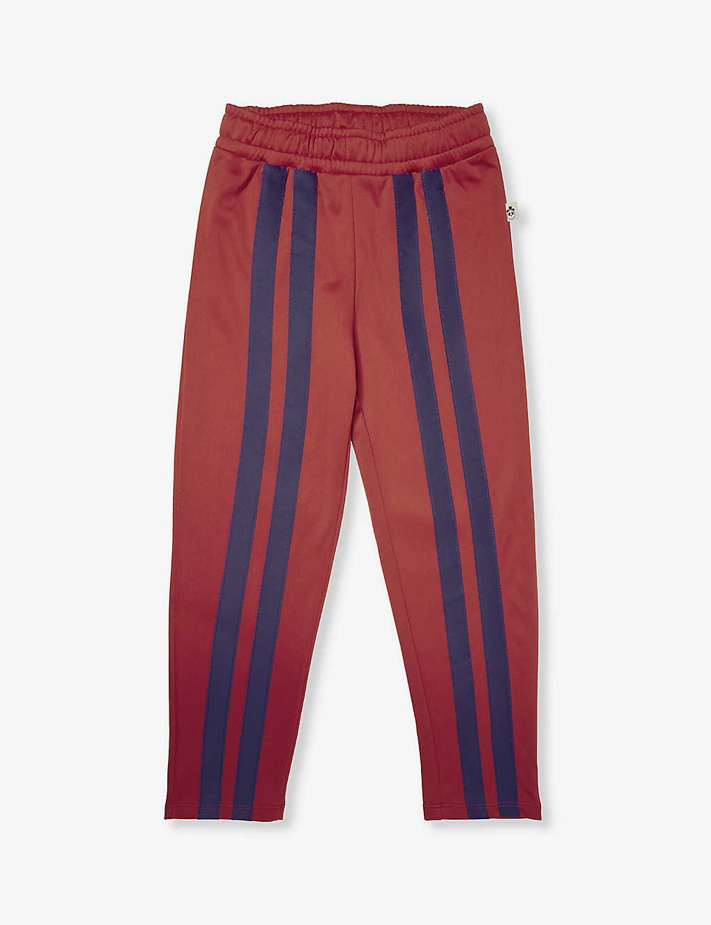 Mini Rodini Boys Red Kids Contrast-panel Straight-leg Woven Trousers 18 Months-11 Years