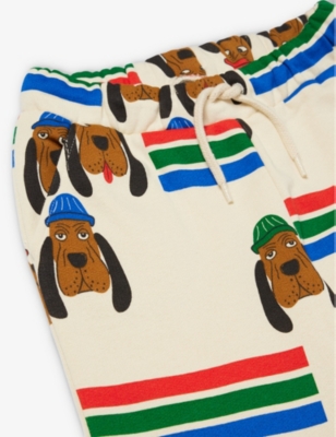 Shop Mini Rodini Boys Multi Kids Bloodhound Graphic-print Cotton-jersey Jogging Bottoms 18 Months-9 Years