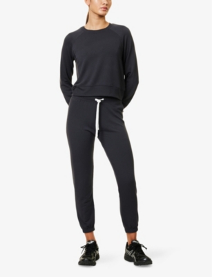 SPLITS59 WOMENS SPLITS59 SONJA DRAWSTRING-WAIST STRETCH-JERSEY JOGGING BOTTOMS 