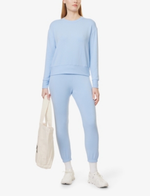 SPLITS59 WOMENS SPLITS59 SONJA DRAWSTRING-WAIST STRETCH-JERSEY JOGGING BOTTOMS 