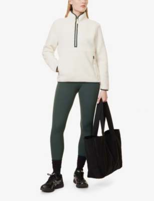 Libby high-neck stretch-woven sweatshirt