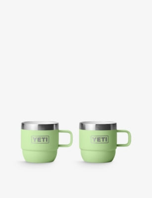 Yeti Rambler 6oz Stainless-steel Espresso Mug Pack Of Two In Key Lime