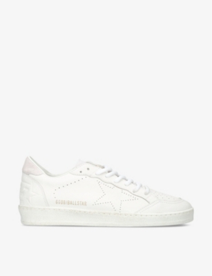 GOLDEN GOOSE: Men's Ballstar logo-embroidered leather low-top trainers