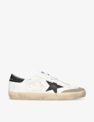 Mens Golden Goose Men’s Superstar Bio Logo-Print Low-Top Faux-Leather Trainers