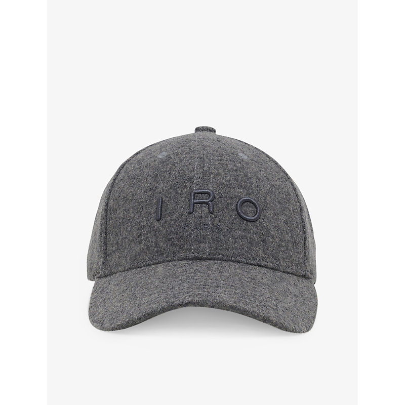 Shop Iro Women's Gry08 Greb Logo-embroidered Cashmere-blend Cap