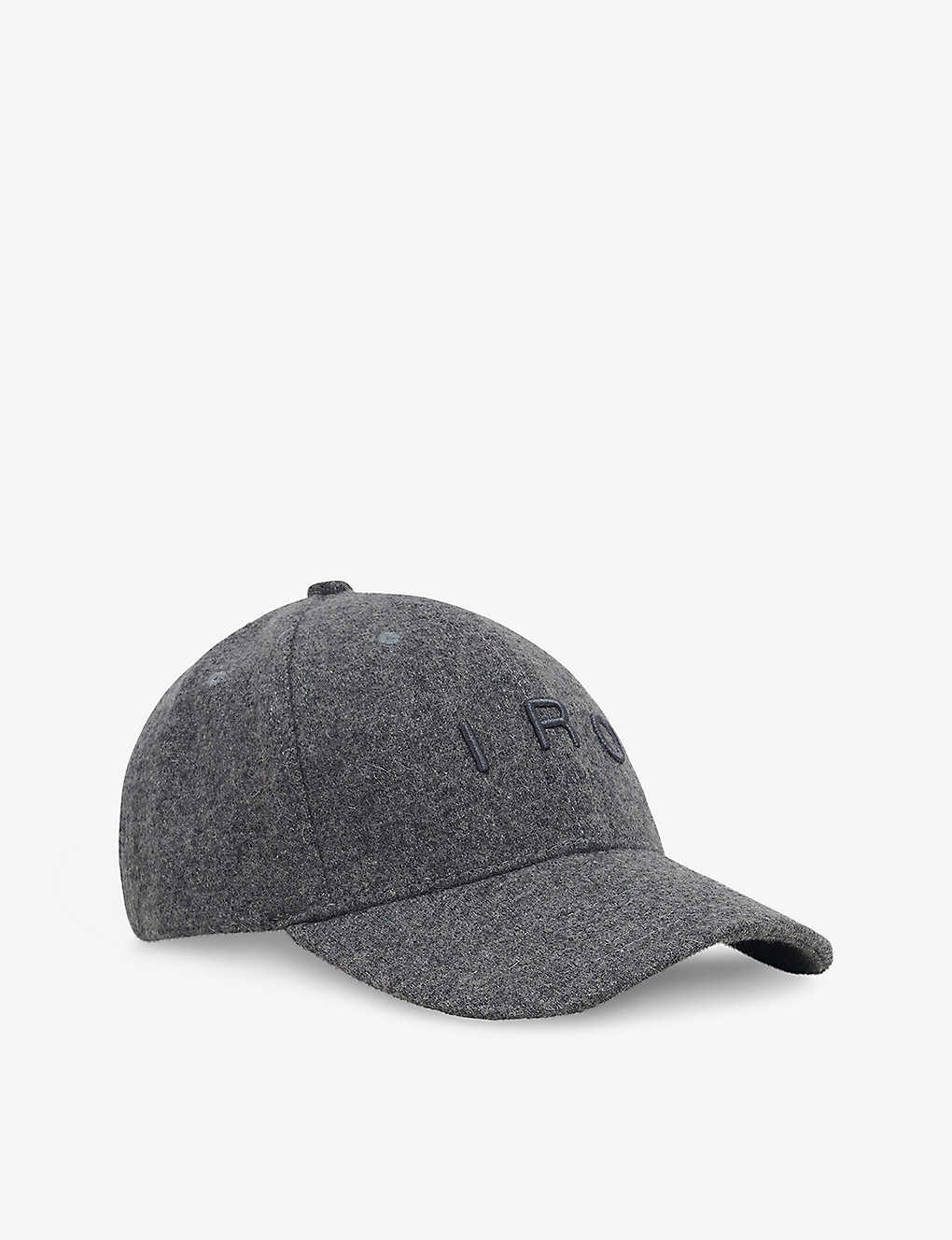 Iro Womens Gry08 Greb Logo-embroidered Cashmere-blend Cap