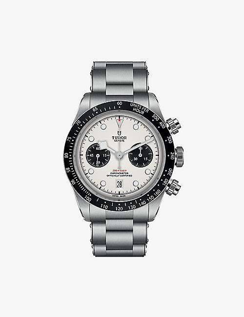 TUDOR: M79360N0002 Black Bay Chrono steel automatic watch
