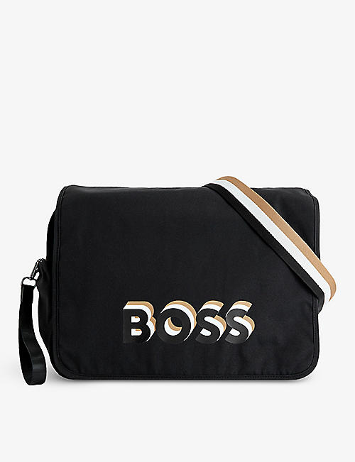 BOSS: Logo-print shell changing bag