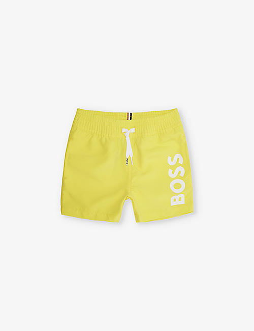 BOSS: Logo-print elasticated-waistband swim shorts 6-36 months
