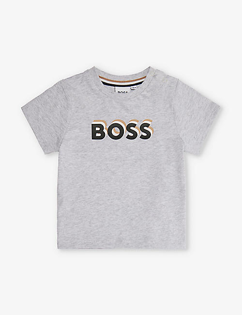BOSS: Shadow logo-print cotton-jersey T-shirt 3-36 months