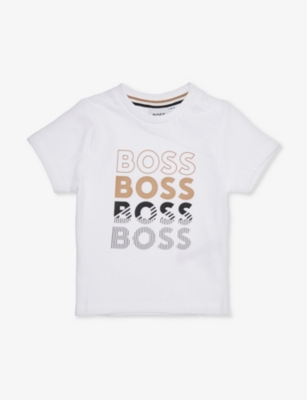 BOSS: Logo-print cotton-jersey T-shirt 3 months-3 years