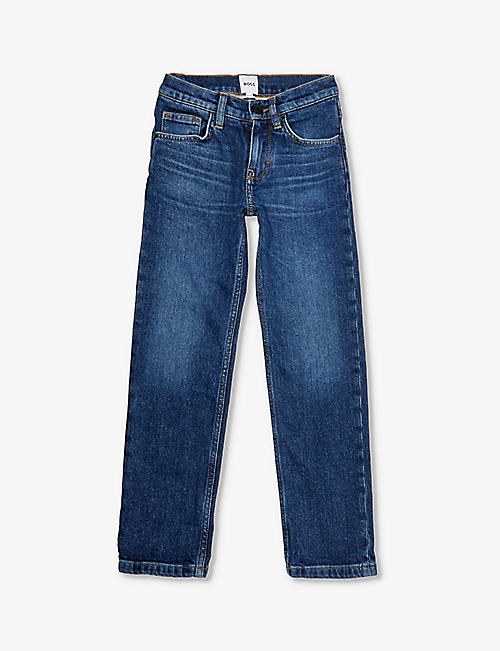BOSS: Brand-patch regular-fit stretch-denim jeans 8-14 years