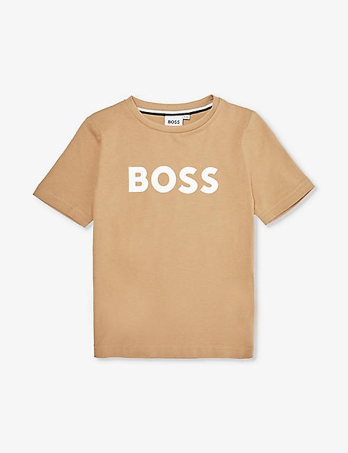 BOSS: Logo-print short-sleeve cotton-jersey T-shirt 4-16 years