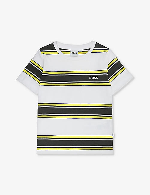 BOSS: Stripe-print cotton-jersey T-shirt 4-12 years