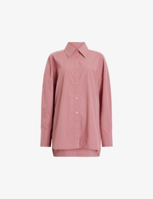 ALLSAINTS: Karina relaxed-fit long-sleeve organic-cotton shirt