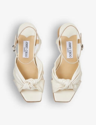 JIMMY CHOO: Heloise 95 leather platform sandals