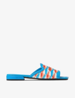 Jimmy Choo Nako Flat In Sky/sky Mix