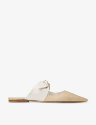Shop Jimmy Choo Women's Latte/tural Rali Pointed-toe Leather Sandals In Latte/natural
