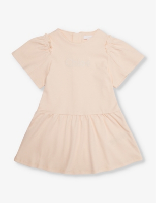 Chloé Babies' Girls Pink Cotton Dress