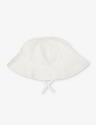 Shop Chloé Frilled-trim Brand-embroidered Two-piece Cotton-poplin Set 9-24 Months In Offwhite