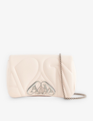 Alexander Mcqueen Mini The Seal Cross Body Bag In Clay