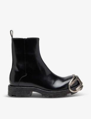 Mens designer hotsell black boots