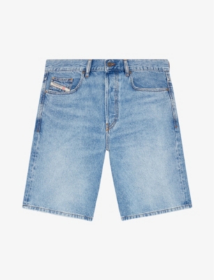 Diesel Mens 1 Faded-wash Straight-leg Denim Shorts