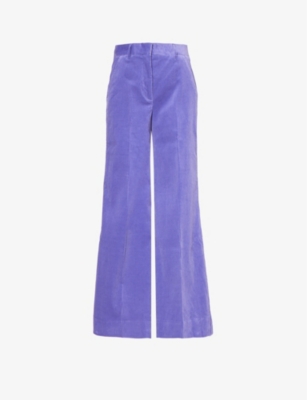 ME AND EM: Flared-leg mid-rise corduroy trousers