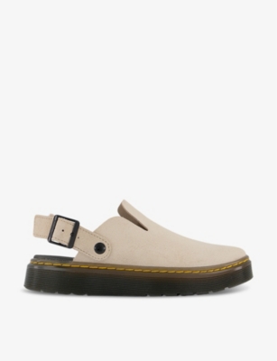 DR. MARTENS' DR. MARTENS WOMEN'S WARMSAND CARLSON CONTRAST-STITCHED SUEDE MULES
