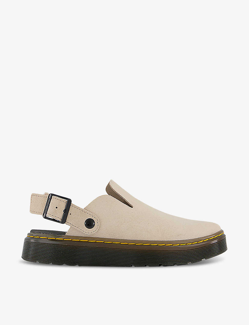 Shop Dr. Martens' Dr. Martens Women's Warmsand Carlson Contrast-stitched Suede Mules