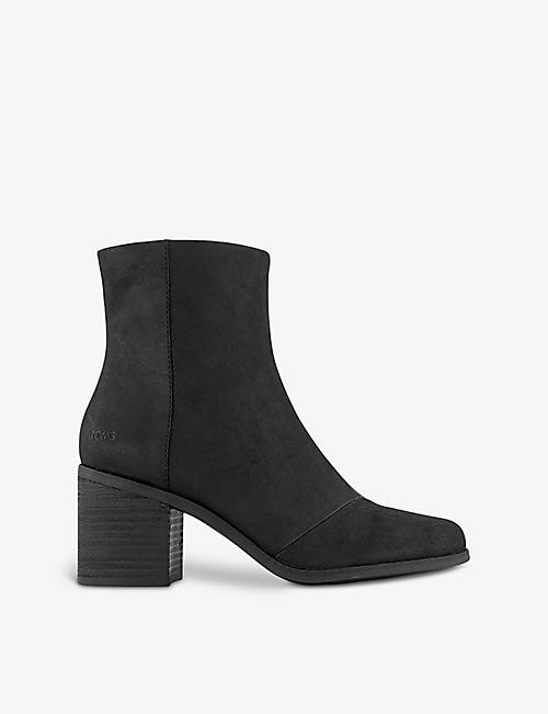 TOMS: Evelyn tonal-stitching heeled ankle boots